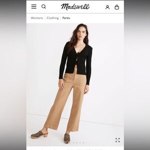 Madewell Wide Leg Pants in Tan